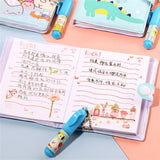 AM2156 Cartoon Pocket Diary with Pen, Writing Book for Kids Boys Girls, Cartoon Stationery Set