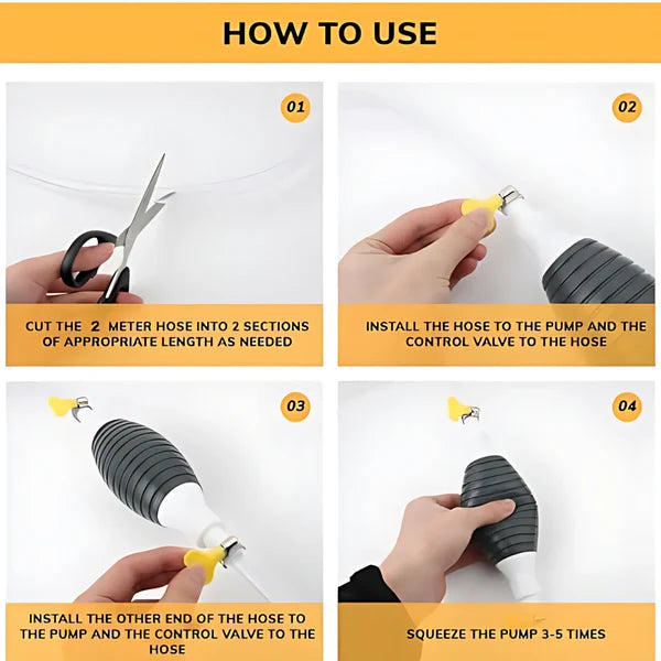 9085 Fuel Transfer Pump Kit. Flow Hand Pump Portable Manual Car Fuel Transfer Pump for Petrol Diesel Oil Liquid Water Fish Tank.