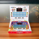 AM0873 Educational Learning Kids Laptop Tablet Computer Plus Piano with led Screen Music Fun Toy Activities for Kids Toddlers