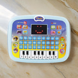 AM0873 Educational Learning Kids Laptop Tablet Computer Plus Piano with led Screen Music Fun Toy Activities for Kids Toddlers