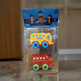 AM2256 Cartoon Car Plastic Kids Toy Bus 2 piece