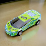 AM0238 Racing Car with Lights and Music, Friction Powered Music Car Toy for Kids