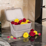 3218 basket picnic basket flower basket mini Size basket Storage Basket (Pack of 1)