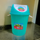 AM0949 Swing Dustbin Plastic Green Clean 320