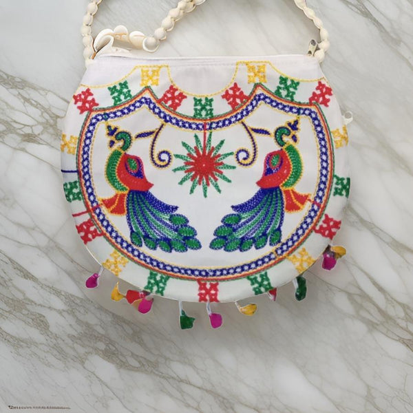 3898 11inch Hand Crafted Embroidered Shoulder Bag, Traditional Bag, Gifting, Women beautiful Shoulder bags, Handbag for girls, Stylish bag