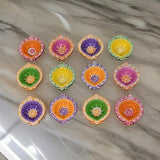 AM0210 Handmade Decorative Diyas For Diwali Decoration ( 12 Pcs)