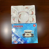 AM0312 Cups & Saucer Set for Coffee/Tea/Hot Drinks - Set of 12 pcs