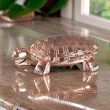 AM0724 Copper Tortoise with Plate for Vastu, Tortoise for Good Luck, Vastu 3.5"