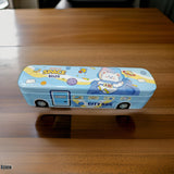 AM0622 School Pencil Box for Girls and Boys Compass box with Wheel Stylish School Bus