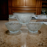 AM3061 Classic Bowl Patti Design Transparent Glass Bowls