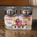 AM2947 Madhuram Prime Quality Baby Handi Stainless Steel 2 Pcs Set