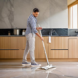 4874 X Shape Mop or Floor Cleaning Hands-Free Squeeze Microfiber Flat Mop System 360° Flexible Head, Wet and Dry mop for Home Kitchen with 1 Super-absorbent Microfiber Pads.