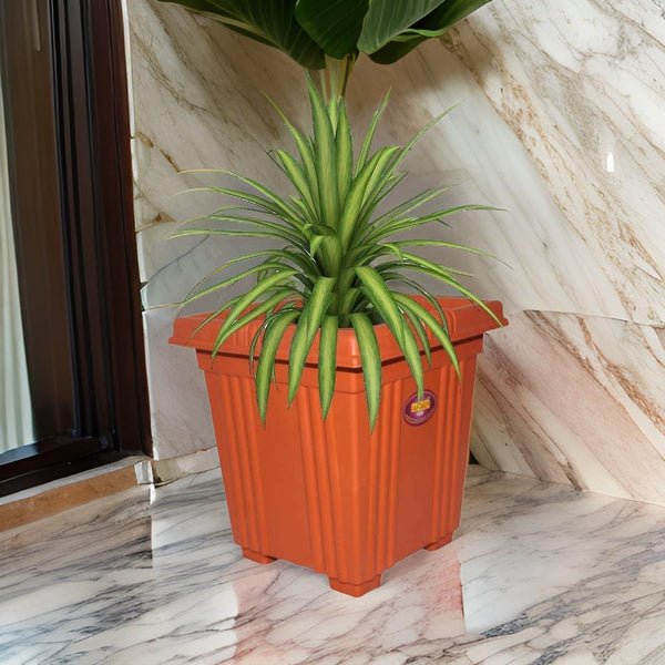 AM0815 Deep Heavy Duty Square Plastic Planters Pots -28cmX25cm