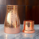 3454  100% Pure Copper  Bedroom jar with inbuilt Copper Glass 1000ml