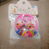 AM1037 Lovely Kids Hair Accessories Sets, Iron Plastic Snap Hair Clips and Bangles, with Girl Resin, Mixed Color