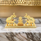 AM0361 Golden Plated Elephant Kankavati with Ganesha