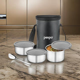 AM3493 Pexpo Eco Pro-3 Lunch Box Set 3 Container, 1 Spoon, Elegant Bag