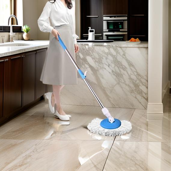 AM2532 Spin Mop Stick for Floor Cleaning 360 Degree Spin Mop Stick Rod with 1 Microfiber Refill Muliticolour