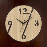 AM0605 Wooden Round Shape  Wall Clock Round Number MDF design for Home -11.5x11.5