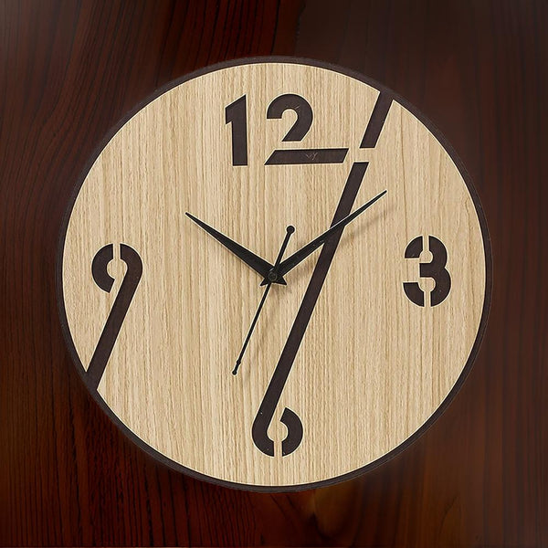 AM0605 Wooden Round Shape  Wall Clock Round Number MDF design for Home -11.5x11.5