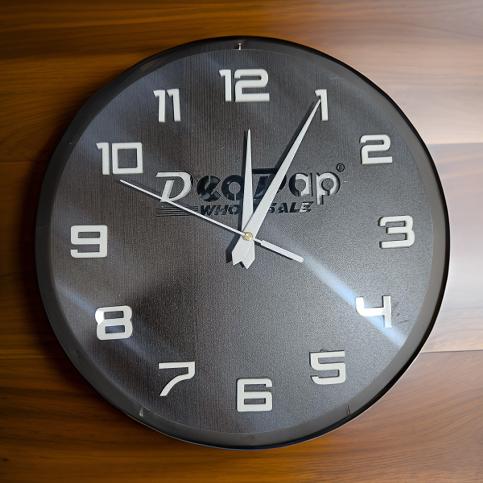 AM0604 Wooden Round Shape  Wall Clock Plain dark brown colour design for Home -11.5x11.5