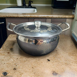 3795 Stainless Steel Induction Bottom Dutch Oven with Steel Lid - 1500 ML