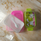 3838 Locked Container Plastic Lunch Box With Spoon