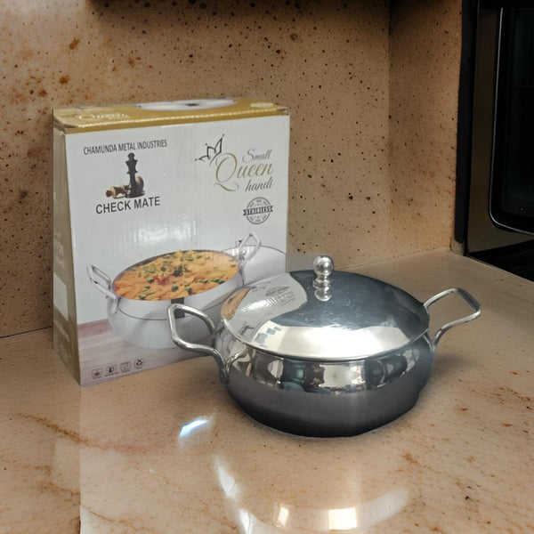 3570 Stainless Steel Induction Bottom Dutch Oven with Steel Lid - 500 ML