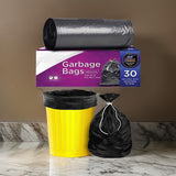 3199 Black Garbage Bags for Dustbin 30 Bag - Medium 19 X 21 Inches