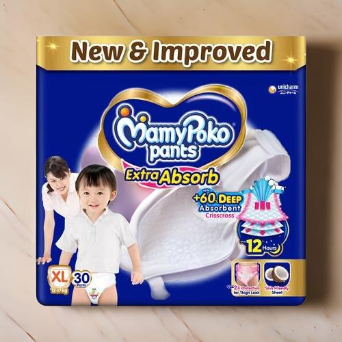 AM2300 MamyPoko Pants Extra Absorb Baby Diapers XL 30Pants 12-17 kg