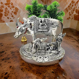 AM0732 Cow and Calf with Gopal Krishna Big Silver no3