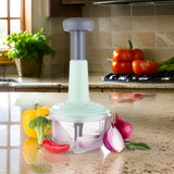 3267 Blade Food Chopper Manual Hand-Press Vegetable Chopper Mixer Cutter (800ml)