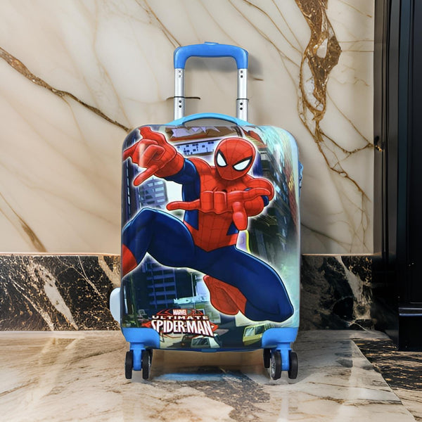 AM0211 Spiderman Design Small Cabin Suitcase Trolley Bags For Kids Boys And Girls (40cm)