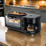 2788 3 in 1 Breakfast Maker Portable Toaster Oven, Grill Pan & Coffee Maker Full Breakfast Ready at One Go