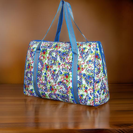 AM3055 Duffle Bag Printed Flower Women Shoulder Hand Duffle Bags For Travel Luggage Bag