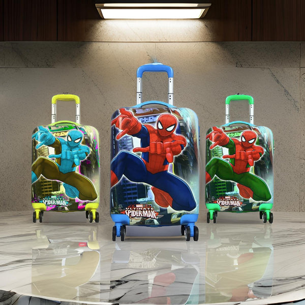 AM0211 Spiderman Design Small Cabin Suitcase Trolley Bags For Kids Boys And Girls (40cm)