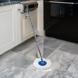 3981 Spin Mop Extendable Handle with Microfiber Refill