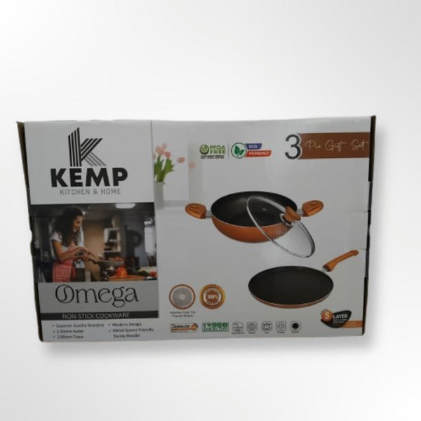 AM3330 Kemp Omega Non-Stick Cookware Aluminium 3 Pcs Set