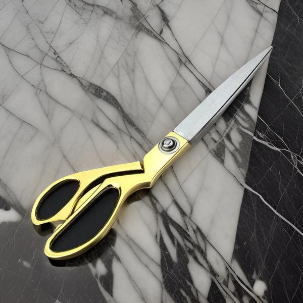 1546 Stainless Steel Tailoring Scissor Sharp Cloth Cutting For Professionals (8.5inch) (Golden)