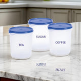 3811 Grocery Container with Spoon ,Free Transparent Body ,Air-Tight Seals ,Hygienic 100% Food-Grade Material, Set of 3