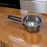 AM3103 Sauce Pan (3) Stainless Steel Copper Flat Bottom Sauce Milk Pan Bowl with Plastic Handle