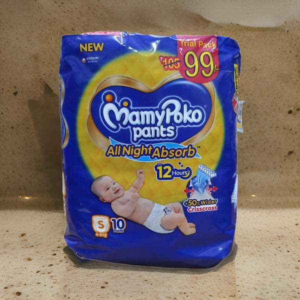 AM2303 MamyPoko Pants All Night Absorb Baby Diapers Small 10 Pants 4-8 kg