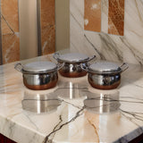 AM3113 Madhuram Prime Quality Copper Handi Stainless Steel 3 Piece