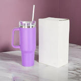 3064 Sipper Bottle With Handle Straws Insulated Leakproof Lilac 1200ml Multicolour 1 Pcs