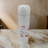 AM3740 Stainless Steel Kitty Insulated Water Bottle White 500ml 1 Pc