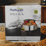 AM3116 Madhuram Prime Quality (12) Belly Masala Dabba Stainless Steel Spice Box 1 Piece