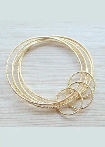 AM1248 Skinny Metal Bangle And Adjustable Finger Ring