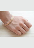 AM1248 Skinny Metal Bangle And Adjustable Finger Ring