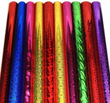 AM3447 Plastic Holographic Gift Wrapping Paper Sheet Gift Wrap Roll (70X15cm)