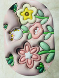 3982 3D Visual Anti-Slip Absorbent Cute Flower Bath Mat - 23 Inch